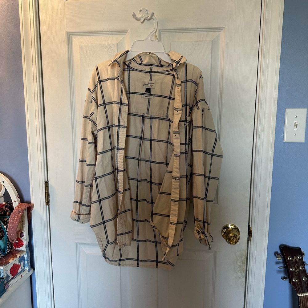 Beige Plaid Flannel